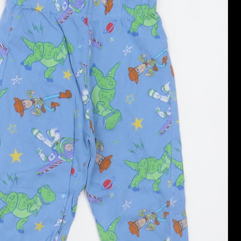 F&F Boys Blue Geometric Cotton  Pyjama Pants Size 2-3 Years  Pullover - Toy Story