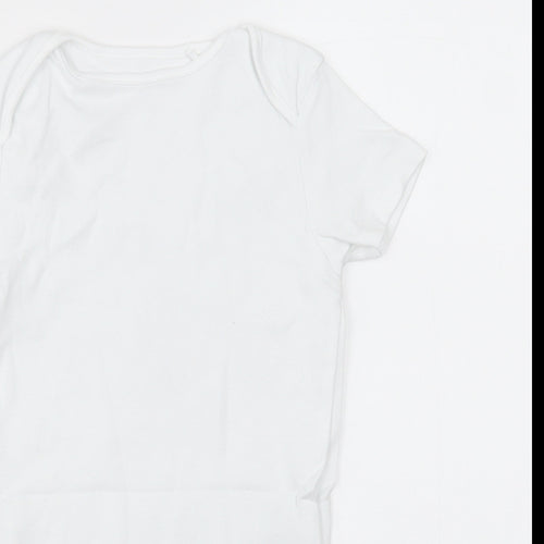 NEXT Girls White  Cotton Bodysuit One-Piece Size 2-3 Years  Button - Unisex