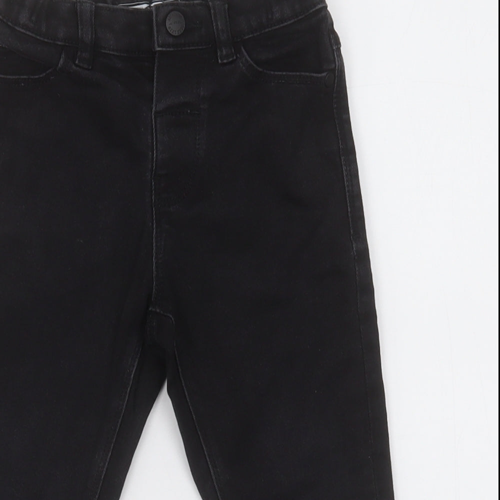 NEXT Boys Black  Cotton Straight Jeans Size 2-3 Years  Regular Button