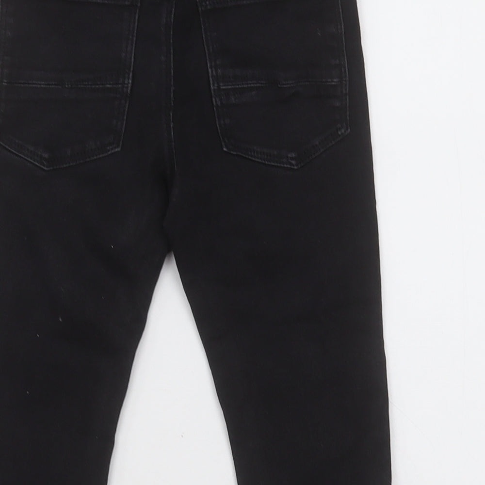 NEXT Boys Black  Cotton Straight Jeans Size 2-3 Years  Regular Button