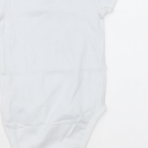 NEXT Girls White  Cotton Bodysuit One-Piece Size 2-3 Years  Button - Unisex