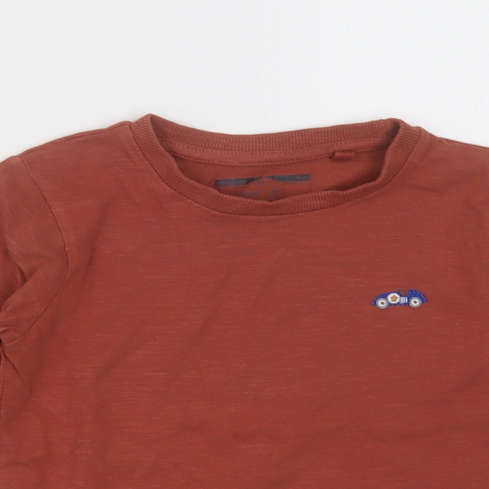 NEXT Boys Brown  Cotton Basic Casual Size 2-3 Years Crew Neck Pullover