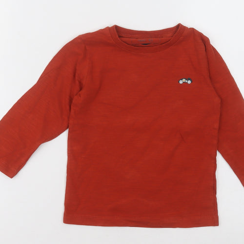 NEXT Boys Orange  Cotton Basic Casual Size 2 Years Crew Neck Pullover