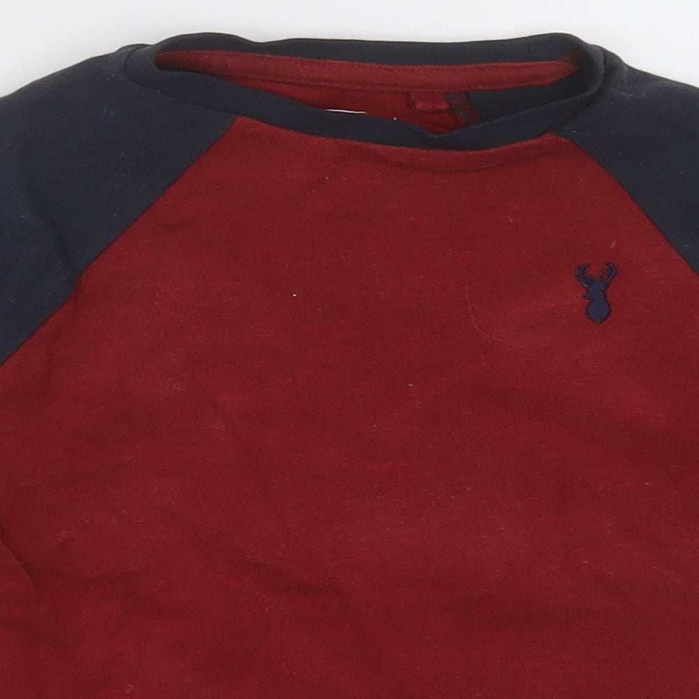 NEXT Boys Red  Cotton Pullover Sweatshirt Size 3 Years  Pullover