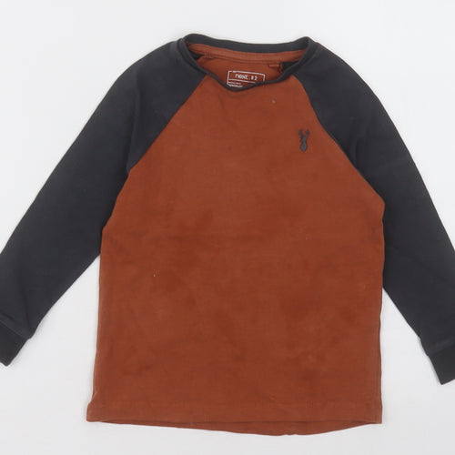 NEXT Boys Brown  Cotton Pullover Sweatshirt Size 3 Years  Pullover