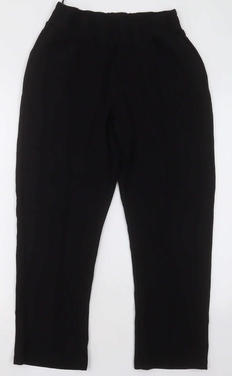 Gallery Womens Black  Viscose Cropped Trousers Size M L27 in Regular