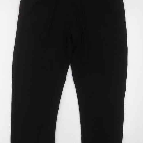 Gallery Womens Black  Viscose Cropped Trousers Size M L27 in Regular