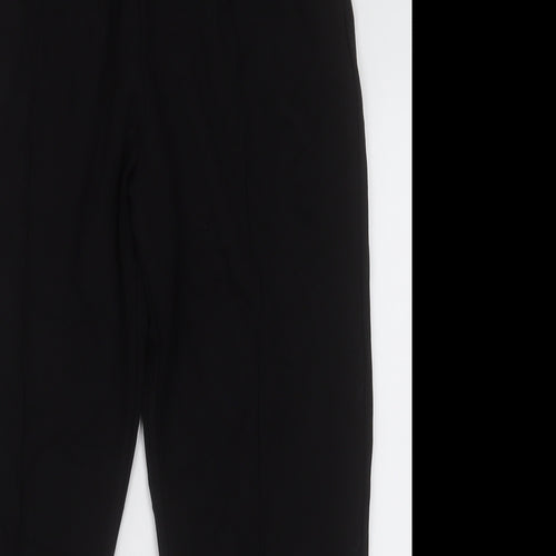 Gallery Womens Black  Viscose Cropped Trousers Size M L27 in Regular