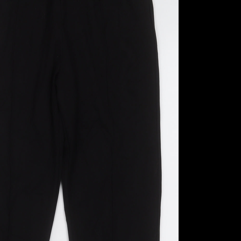 Gallery Womens Black  Viscose Cropped Trousers Size M L27 in Regular