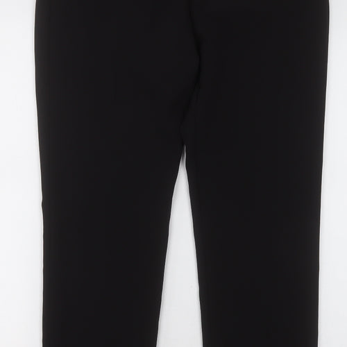 M&Co Womens Black  Polyester Trousers  Size 12 L32 in Regular Hook & Eye