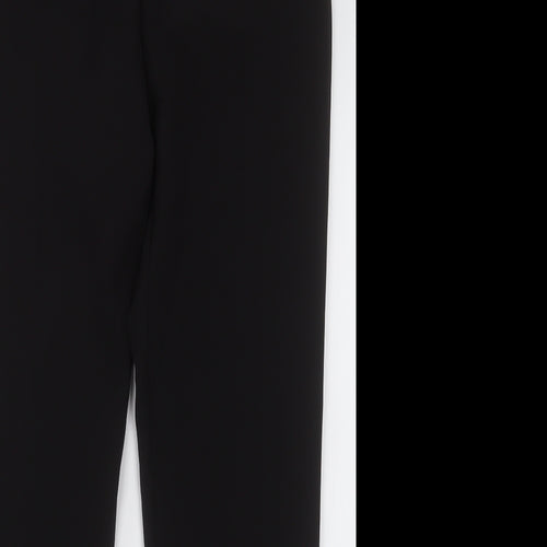M&Co Womens Black  Polyester Trousers  Size 12 L32 in Regular Hook & Eye