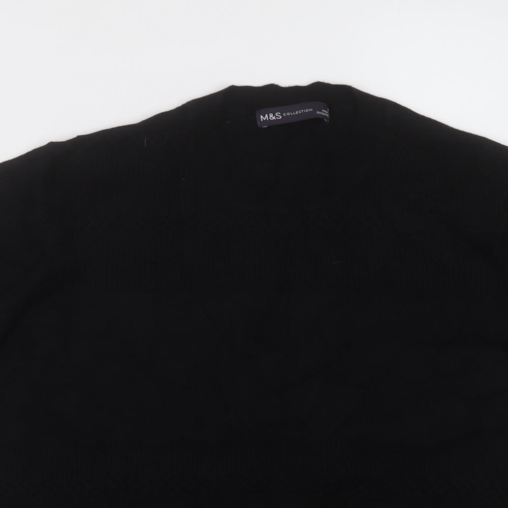 Marks and Spencer Womens Black  Viscose Pullover Sweatshirt Size 16  Pullover