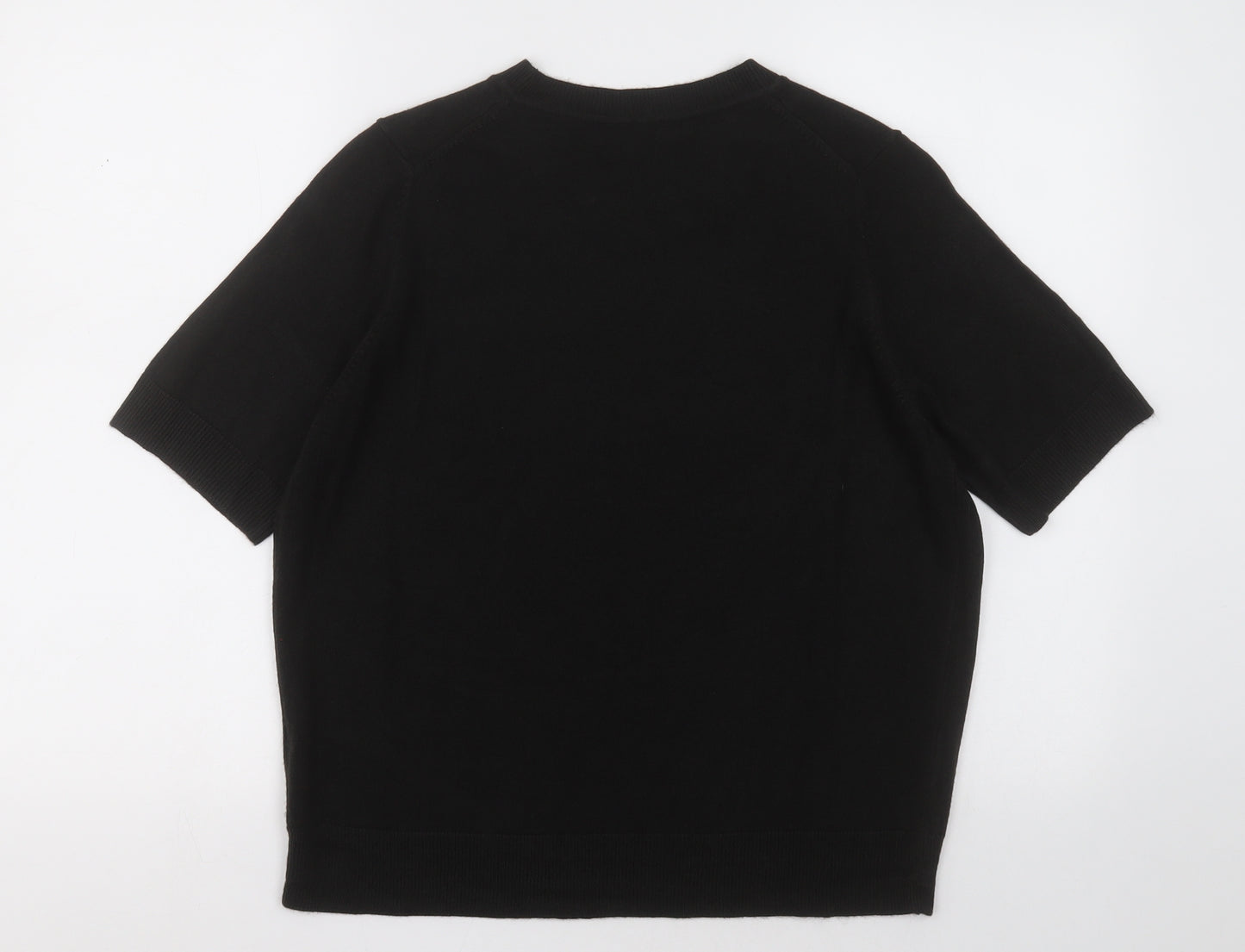 Marks and Spencer Womens Black  Acrylic Pullover Sweatshirt Size 16  Pullover