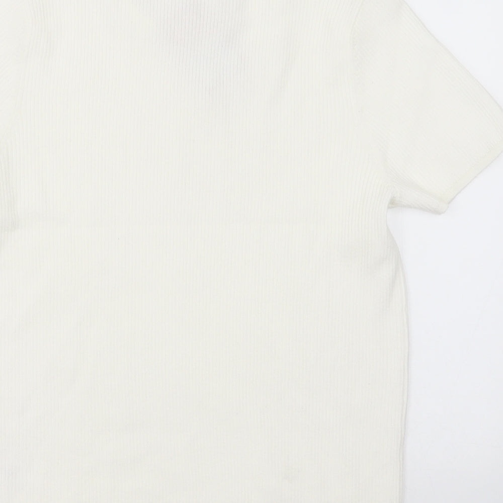 sainsburys Womens White  Viscose Pullover Sweatshirt Size 16  Pullover - Heart pattern