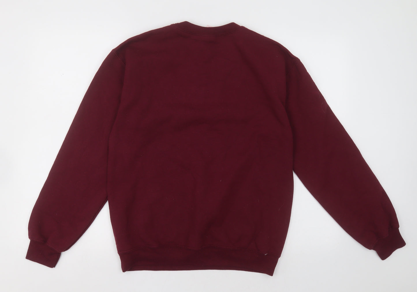 Gildan Womens Pink Crew Neck  Cotton Pullover Jumper Size S   - schrute farms