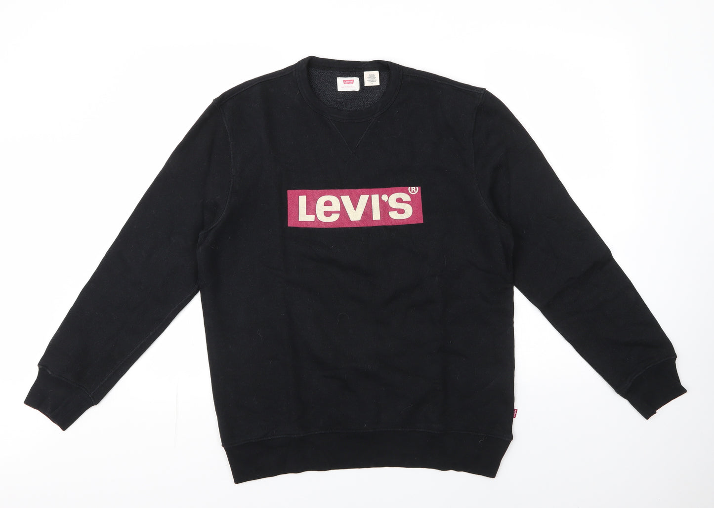 Levi's Mens Black  Cotton Pullover Sweatshirt Size M