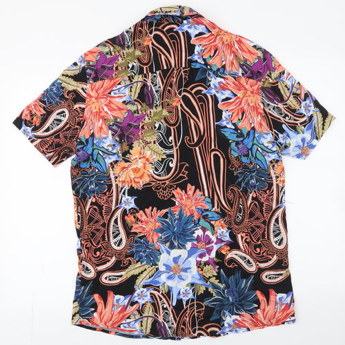 Topman Mens Multicoloured Paisley Viscose  Button-Up Size M Collared Button
