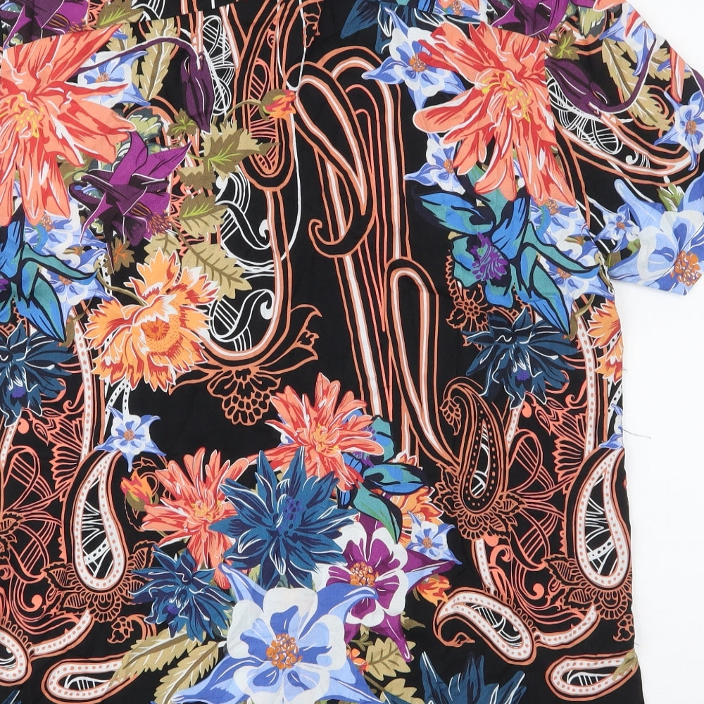 Topman Mens Multicoloured Paisley Viscose  Button-Up Size M Collared Button