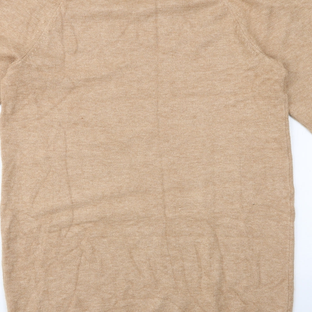 NEXT Womens Brown  Viscose Jacket Dress  Size M  Round Neck Pullover - ruched shoulder