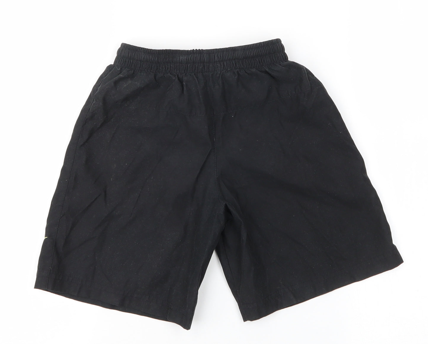 Nike Boys Black  100% Polyester Sweat Shorts Size 6-7 Years  Regular Tie - tick