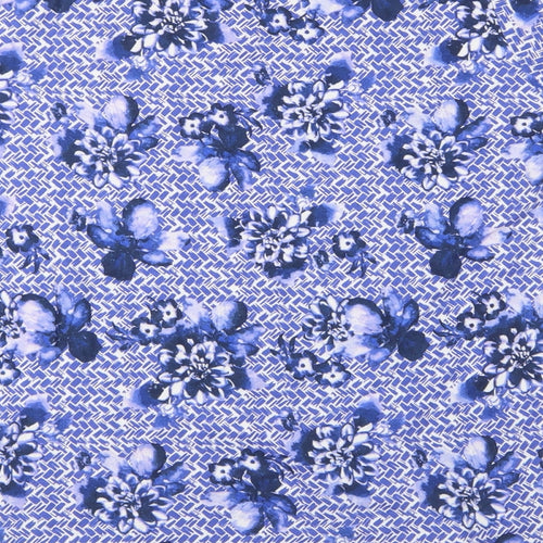 Honor Milburn Womens Purple Floral 100% Cotton Basic T-Shirt Size M Round Neck - Keyhole neck