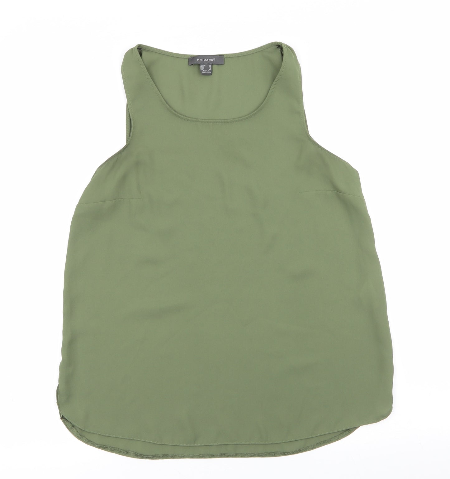 Primark Womens Green  Polyester Camisole Blouse Size 10 Round Neck