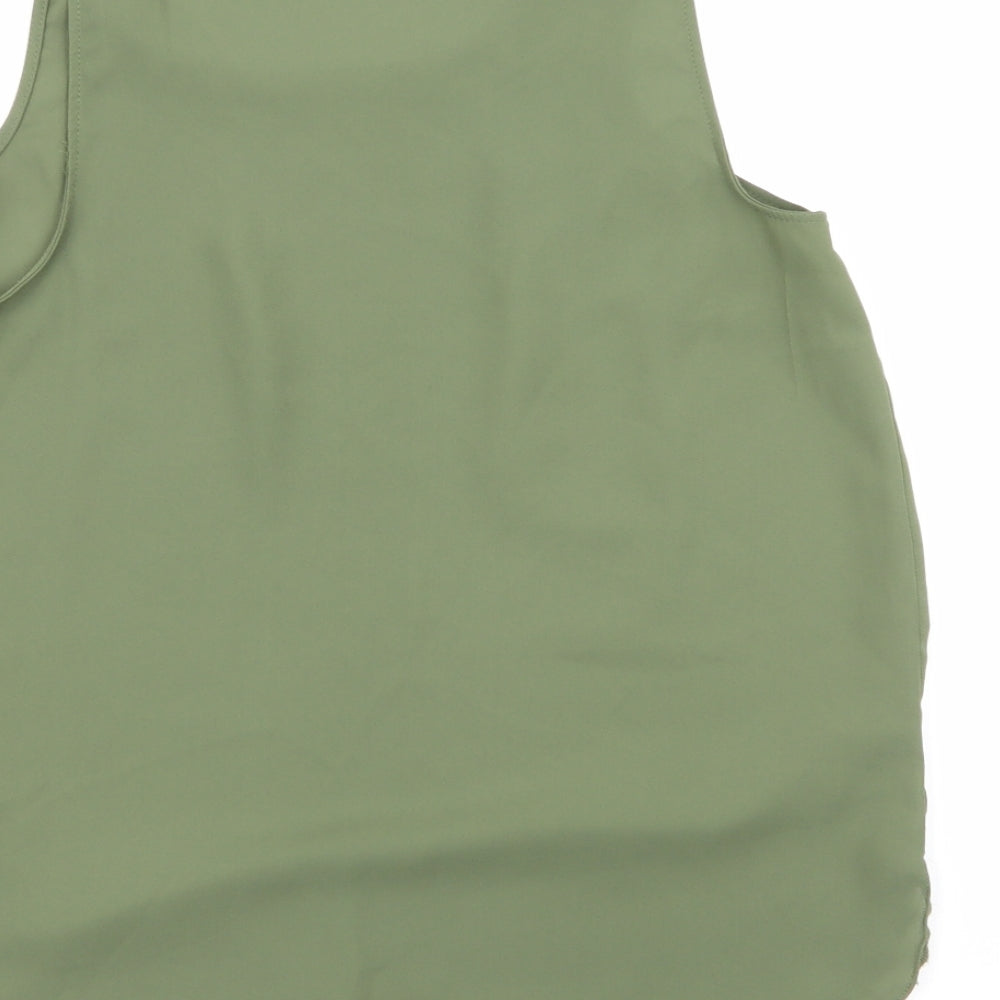 Primark Womens Green  Polyester Camisole Blouse Size 10 Round Neck