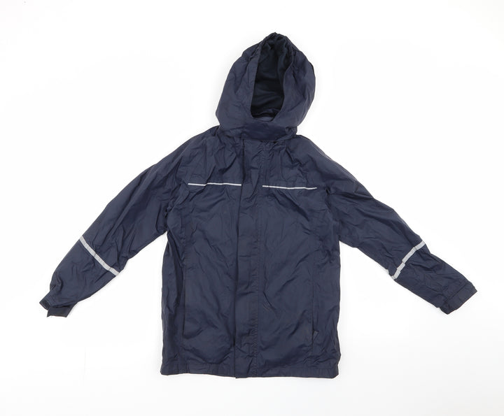 Civit Boys Black   Anorak Jacket Size 9-10 Years  Zip