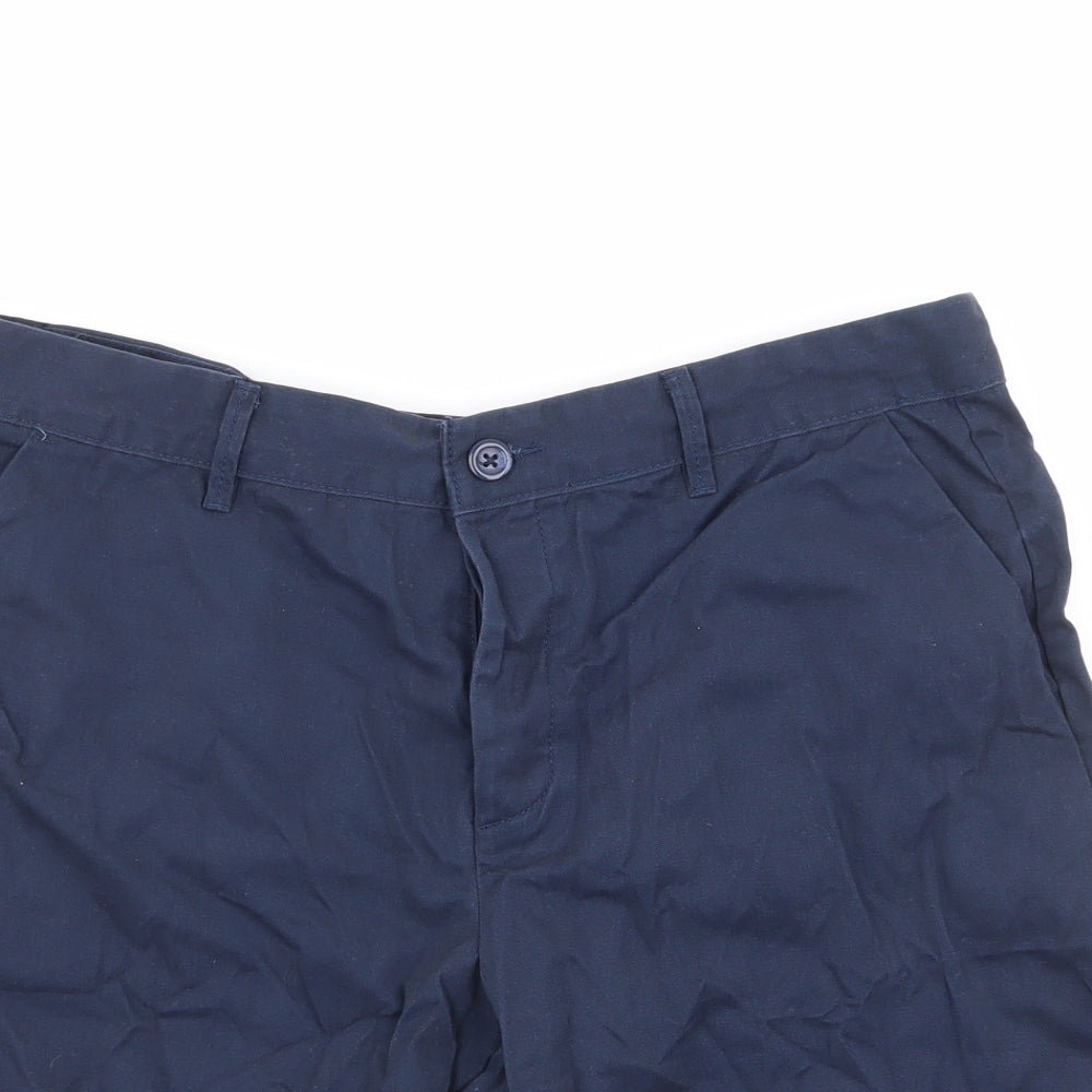 Primark Mens Blue  Cotton Chino Shorts Size 36 in L9 in Regular Button