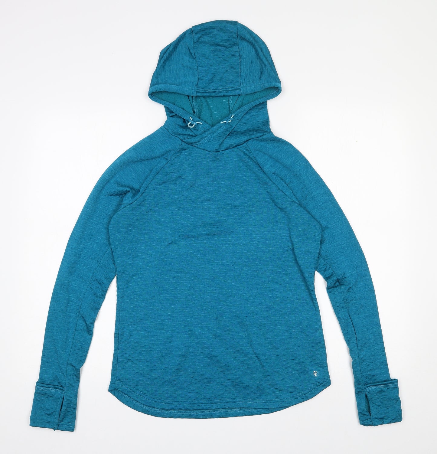 St Bernard Womens Blue Geometric Polyester Pullover Hoodie Size XS  Pullover