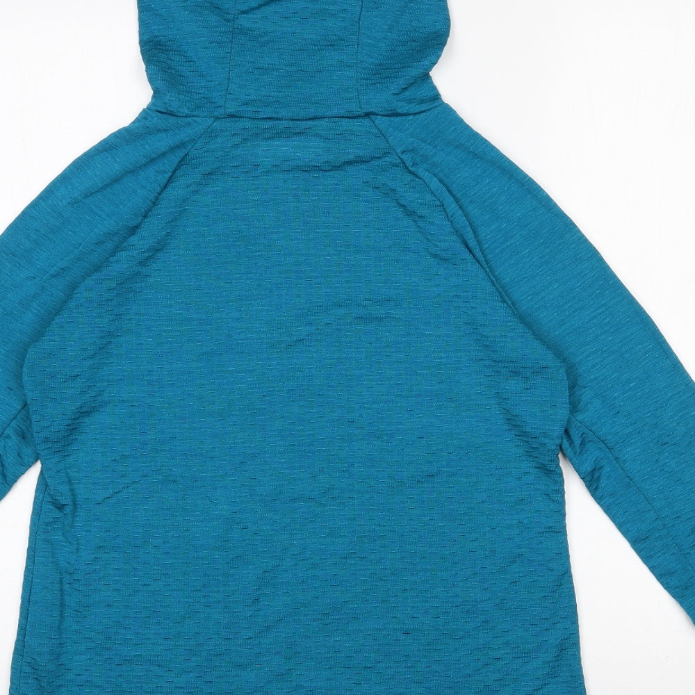 St Bernard Womens Blue Geometric Polyester Pullover Hoodie Size XS  Pullover