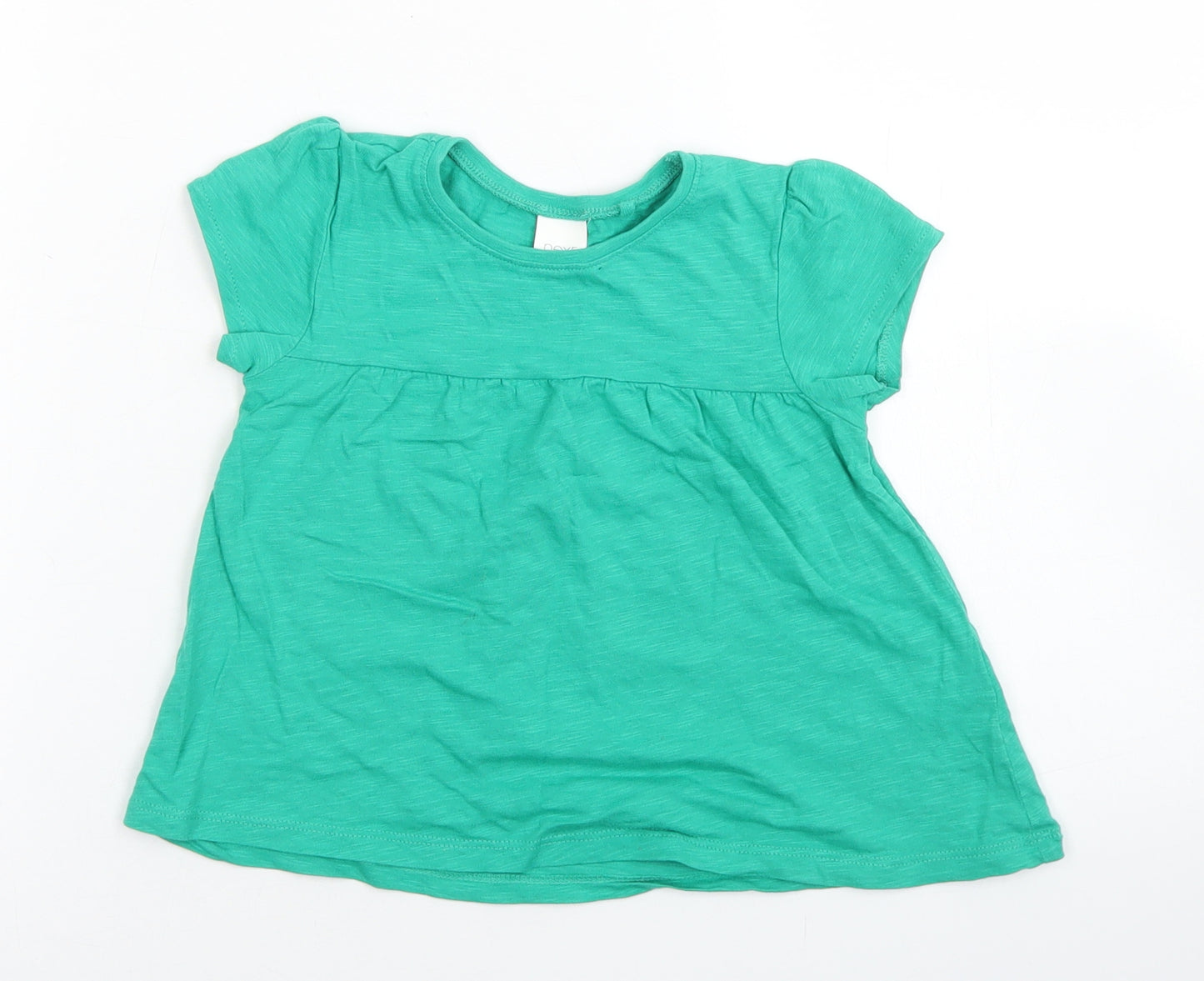 NEXT Girls Green  Cotton Basic T-Shirt Size 2-3 Years Crew Neck