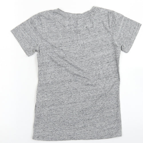 Cotton On Boys Grey  Cotton Basic T-Shirt Size 8 Years Crew Neck