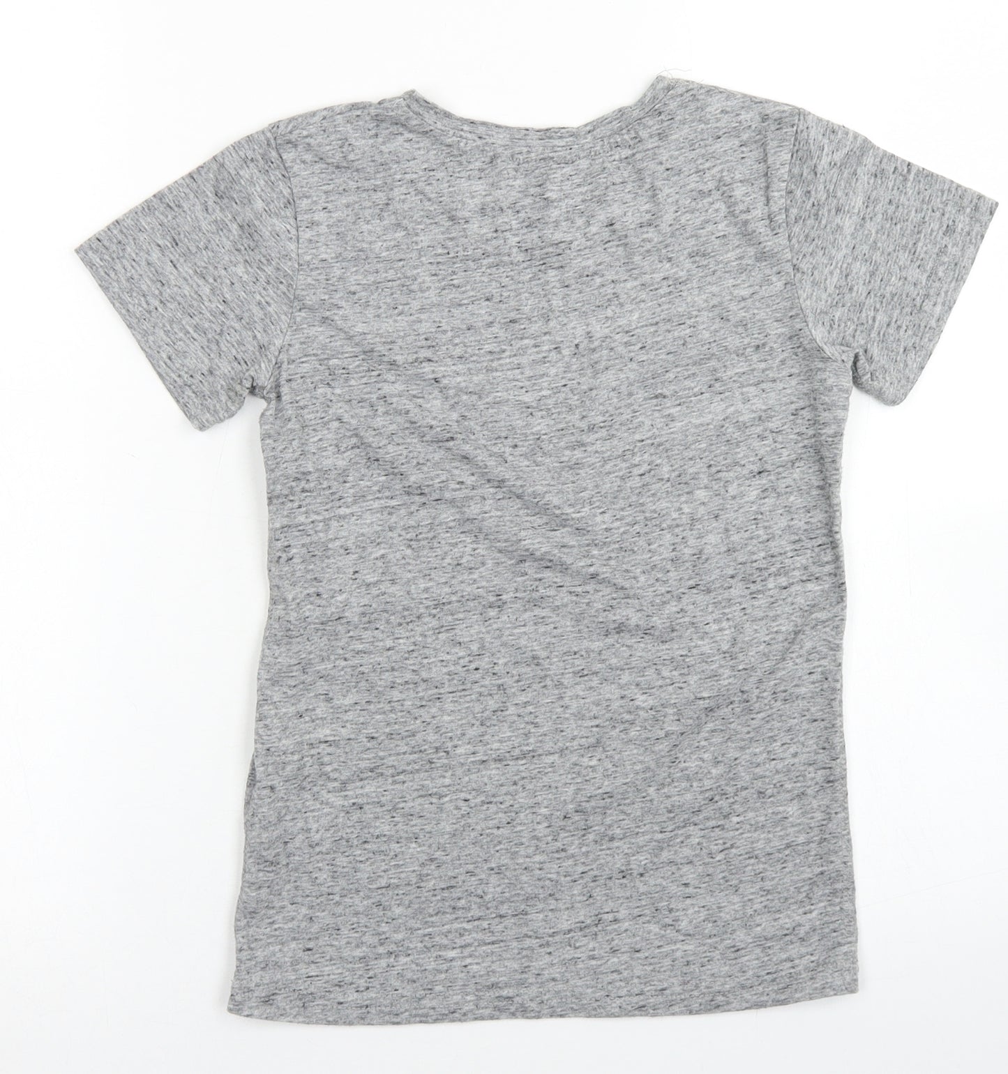 Cotton On Boys Grey  Cotton Basic T-Shirt Size 8 Years Crew Neck