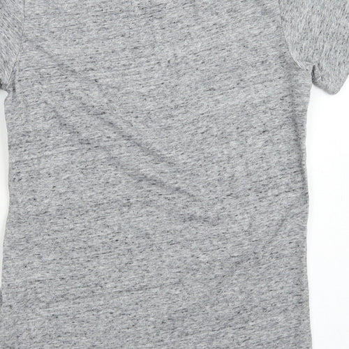 Cotton On Boys Grey  Cotton Basic T-Shirt Size 8 Years Crew Neck