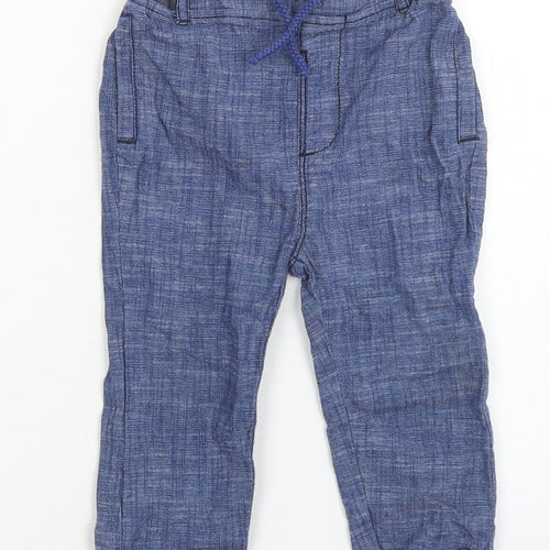 George Boys Blue  Cotton Jogger Jeans Size 12-18 Months  Drawstring