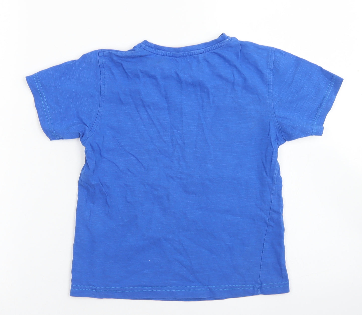 George Boys Blue  Cotton Basic T-Shirt Size 4-5 Years Crew Neck  - Surfing