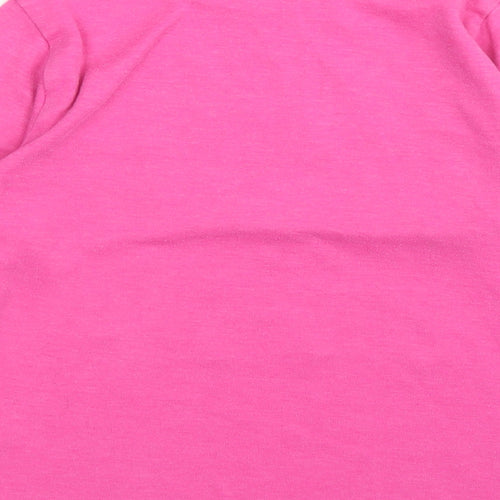 George Girls Pink  Cotton Basic T-Shirt Size 9-10 Years Crew Neck