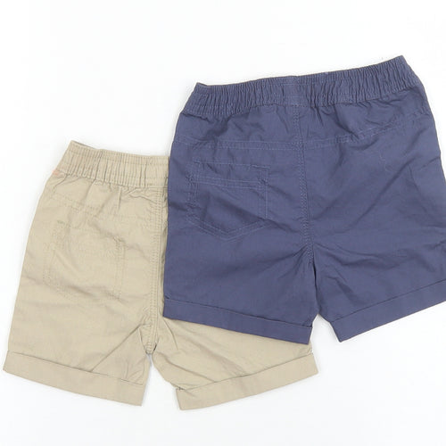 George Boys Blue  Cotton Shorts Outfit/Set Size 0-3 Months  Drawstring