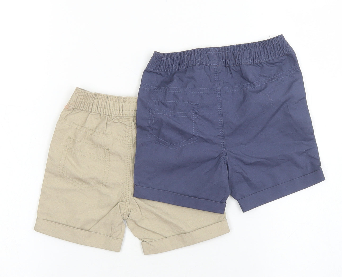 George Boys Blue  Cotton Shorts Outfit/Set Size 0-3 Months  Drawstring