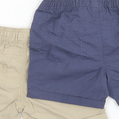 George Boys Blue  Cotton Shorts Outfit/Set Size 0-3 Months  Drawstring
