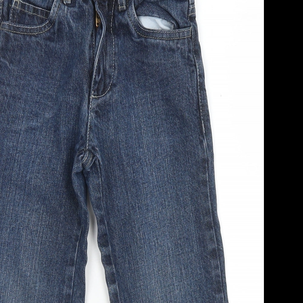 George Boys Blue  Cotton Straight Jeans Size 4-5 Years  Regular Button