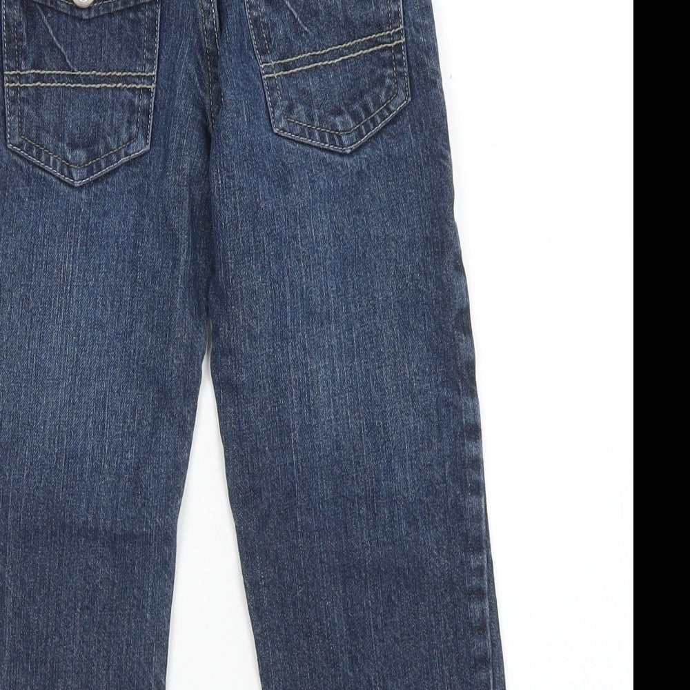 George Boys Blue  Cotton Straight Jeans Size 4-5 Years  Regular Button