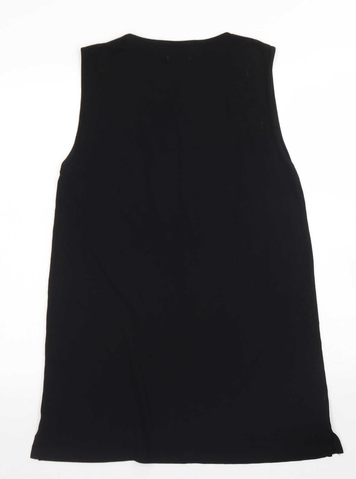 The Masai Clothing Company Womens Black  Viscose Tunic Tank Size L Round Neck