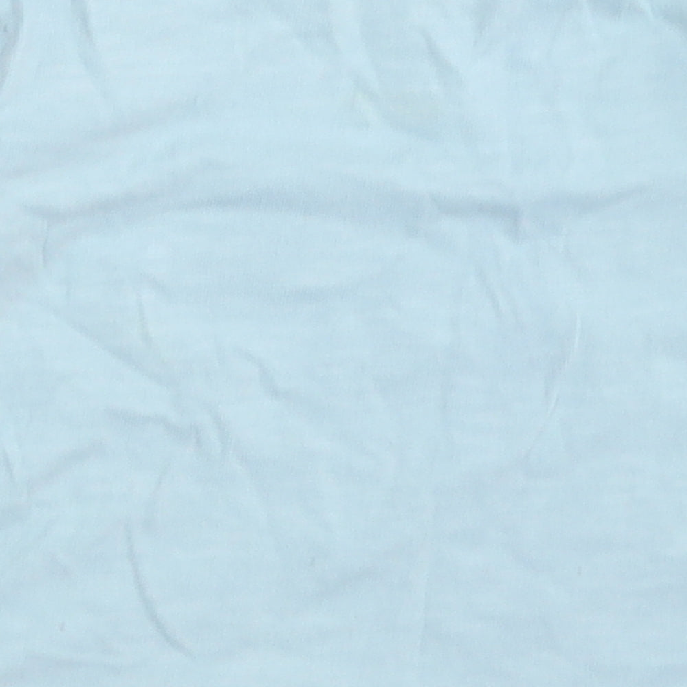 Mantaray Boys Blue  Cotton Basic T-Shirt Size 9-12 Months Crew Neck Snap