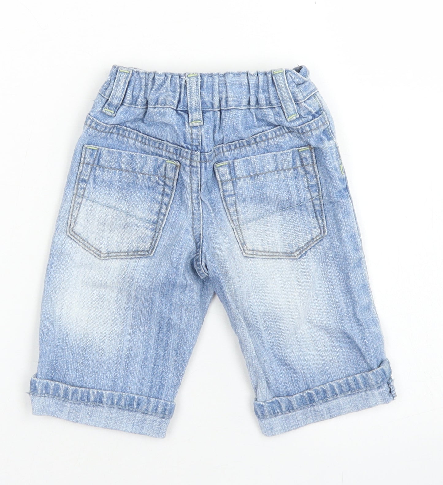 NEXT Girls Blue  Cotton Capri Jeans Size 3-6 Months  Button