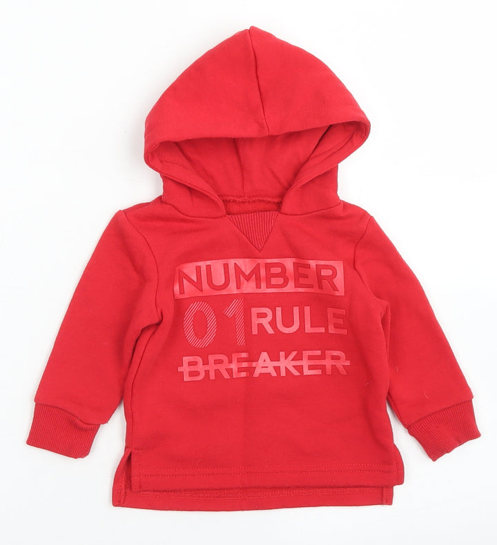 Mini Rebel Boys Red   Jacket  Size 3-6 Months    - Hoodie