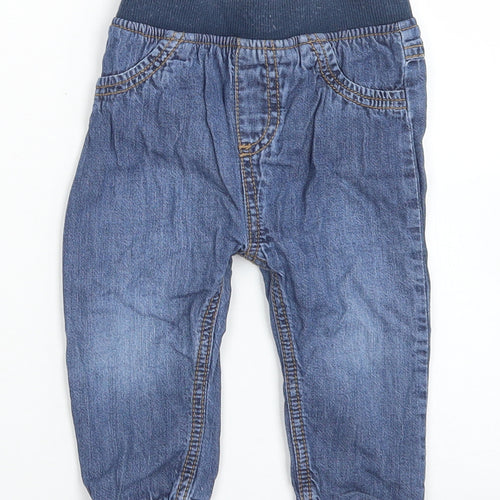 F&F Boys Blue  Cotton Capri Jeans Size 9-12 Months