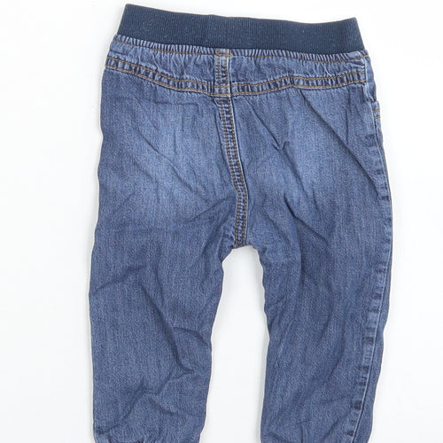 F&F Boys Blue  Cotton Capri Jeans Size 9-12 Months