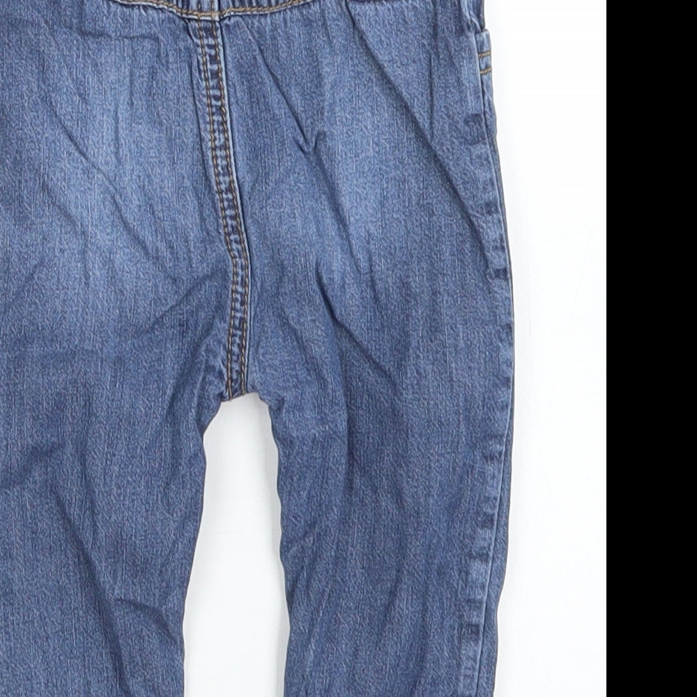 F&F Boys Blue  Cotton Capri Jeans Size 9-12 Months